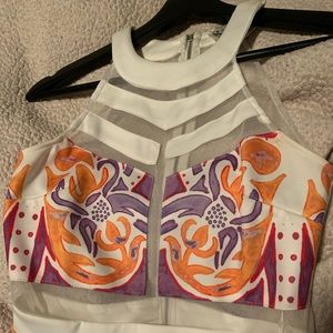 Orange & Pink pattern romper